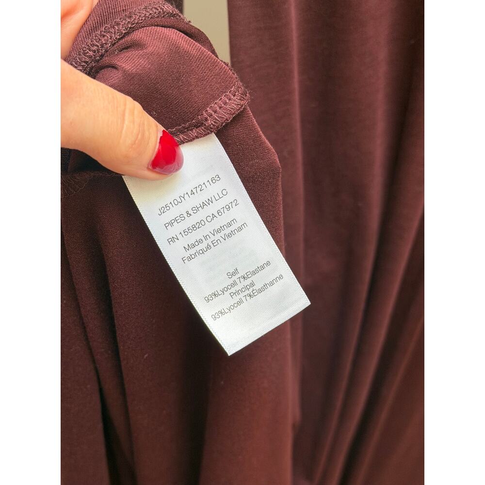 NEW Veronica Beard Theodora Midi Dress Raisin Red Size Small - Picture 9 of 9